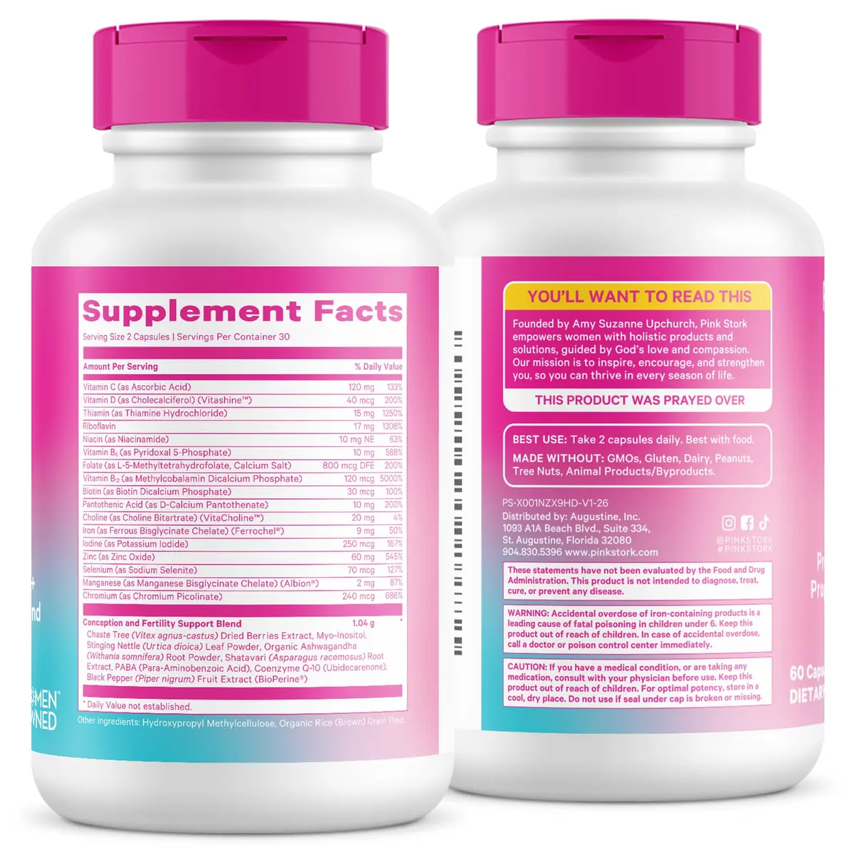 Pink Stork Fertility Supplements for Women, 60 Capsules | Supports Conception & Hormone Balance - view 8