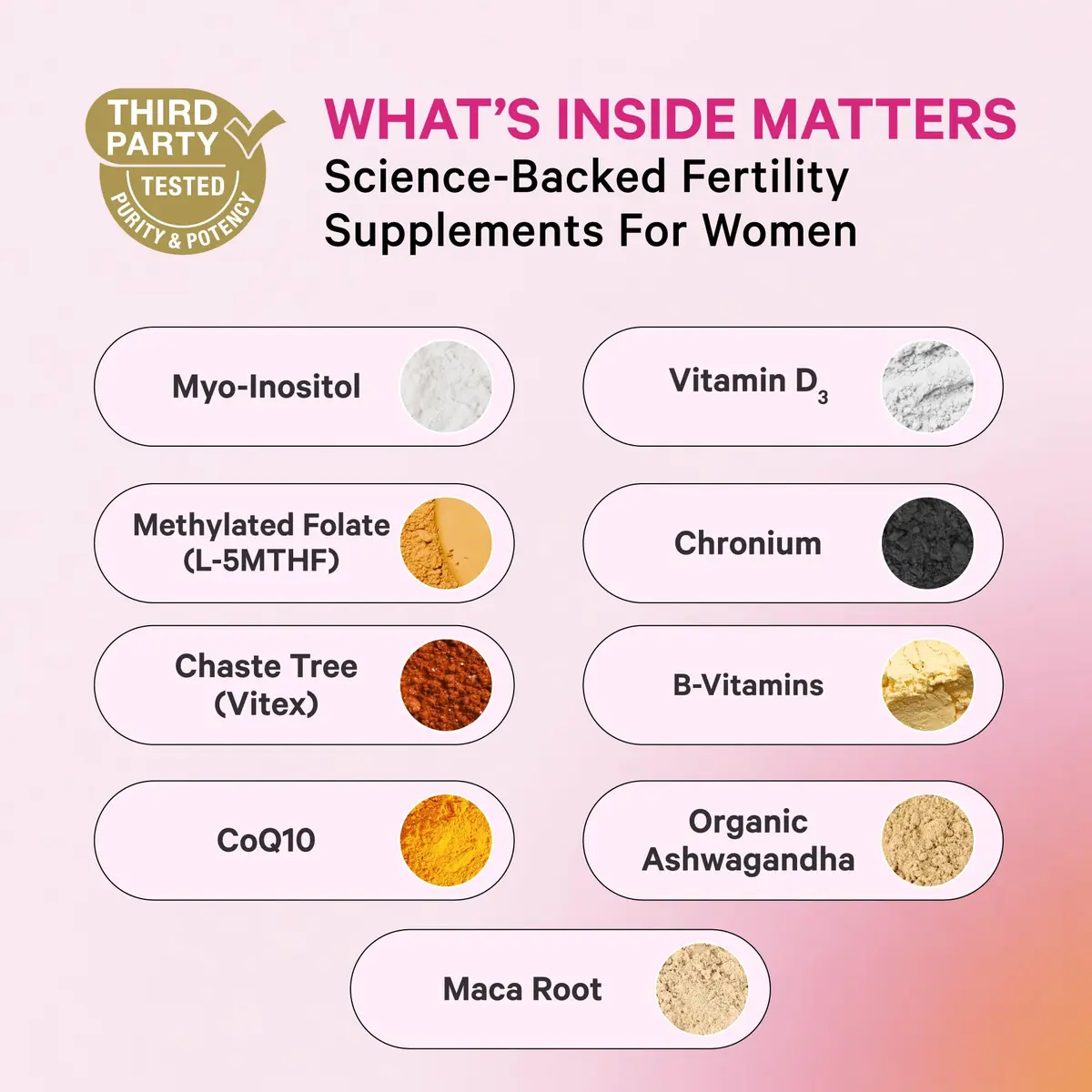 Pink Stork Fertility Supplements for Women, 60 Capsules | Supports Conception & Hormone Balance - view 2