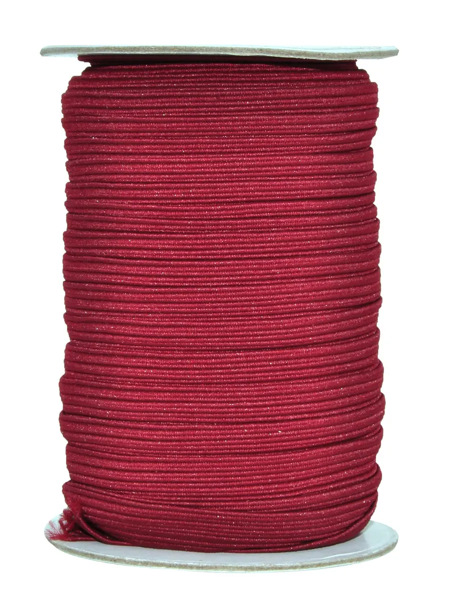 Mandala Crafts 20 Yards 1/2 Inch 12mm Maroon Elastic Bands for Sewing | Resilient & Soft Flat Elastic Cord - view 7