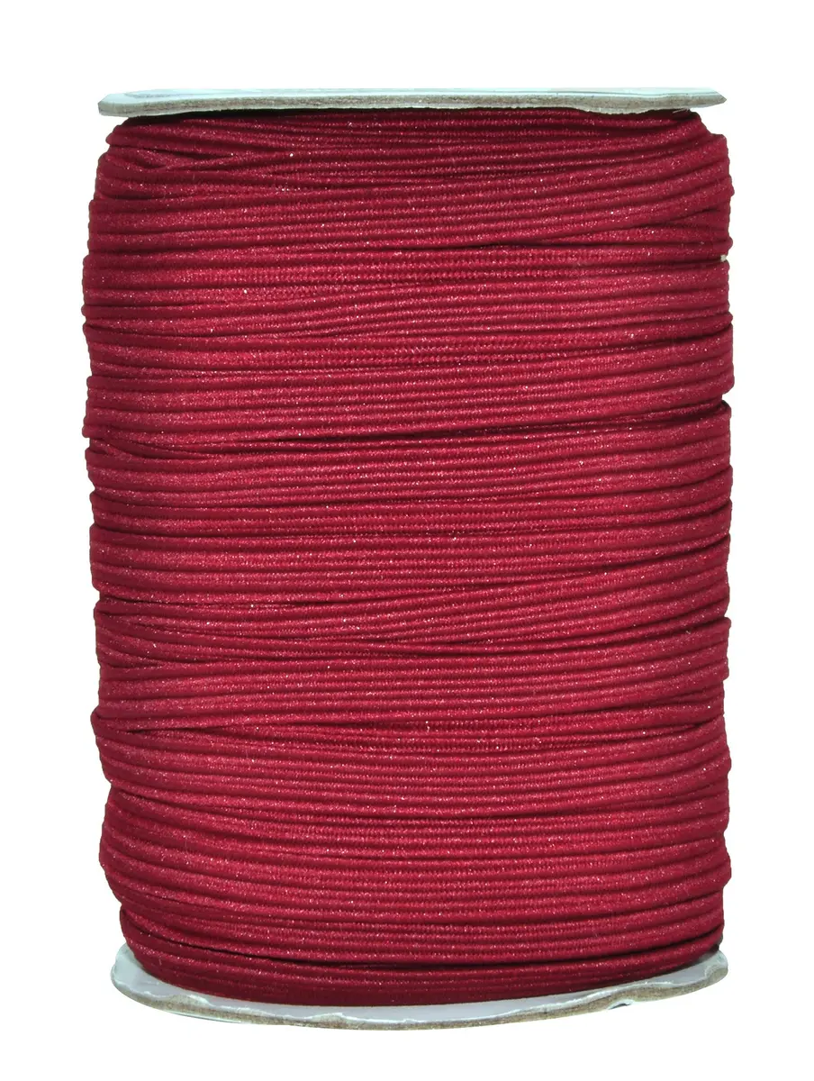 Mandala Crafts 50 Yards ¼ Inch 6mm Maroon Elastic Bands for Sewing | Resilient & Soft Flat Elastic Cord - view 7