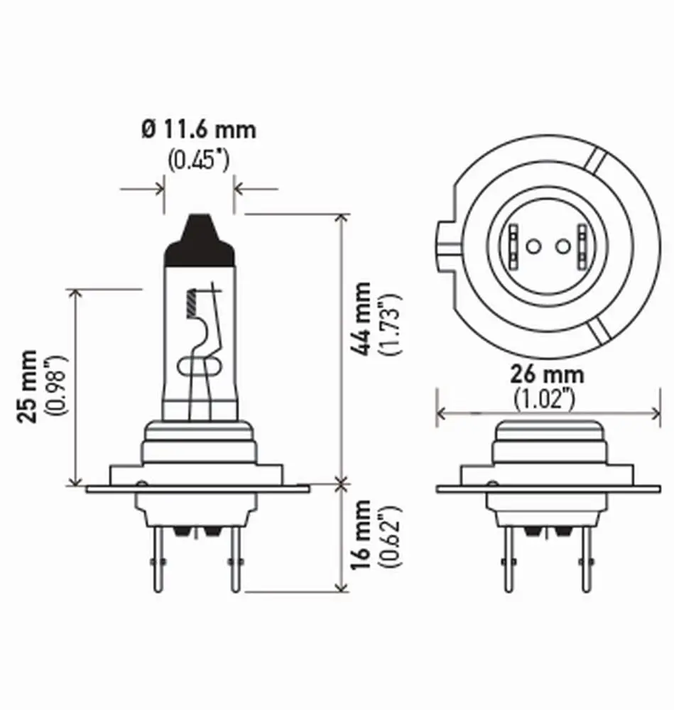 Hella H7TB Standard Halogen Headlight Bulb 12V 55W (2-Pack) | Bright, Consistent Output for Everyday Driving - view 2