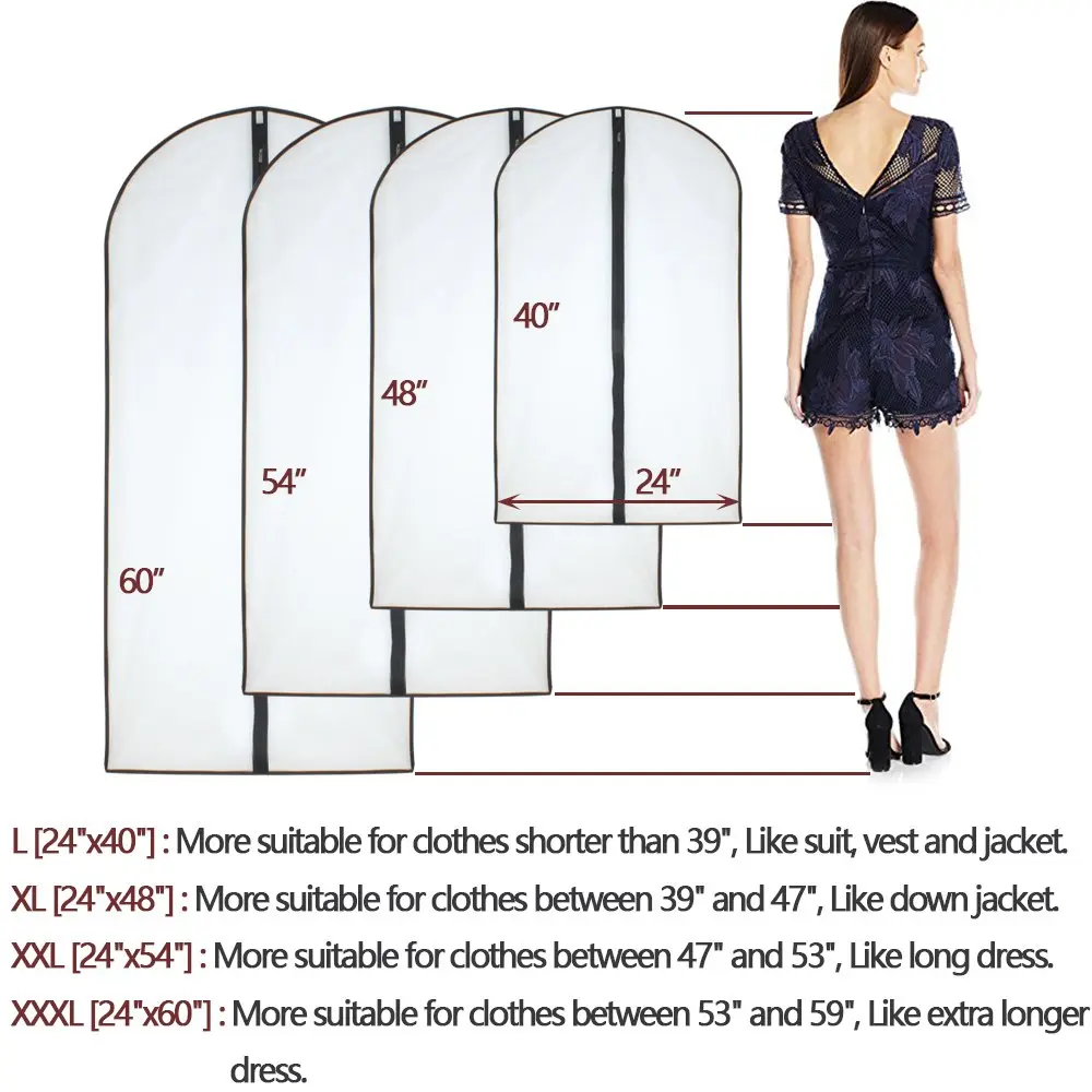 HomeClean Garment Protector Cover 24'' x 54'' | Breathable, Washable & Dust-Free (70-120 chars) - main product image