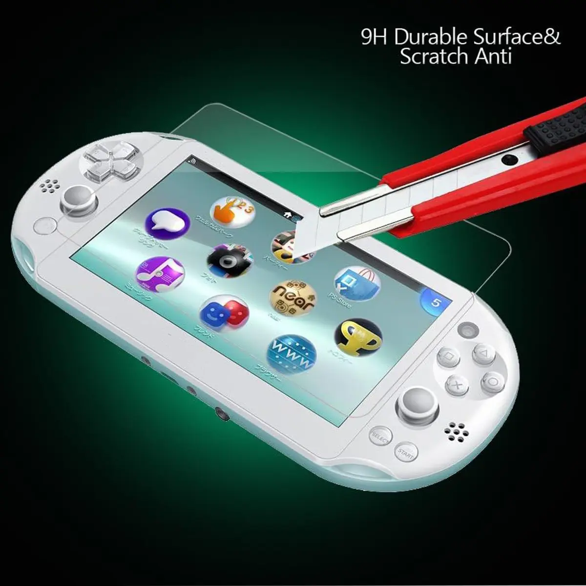 AKWOX Screen Protector for PS Vita 2000 | 9H Tempered Glass & HD PET Back Film - view 4