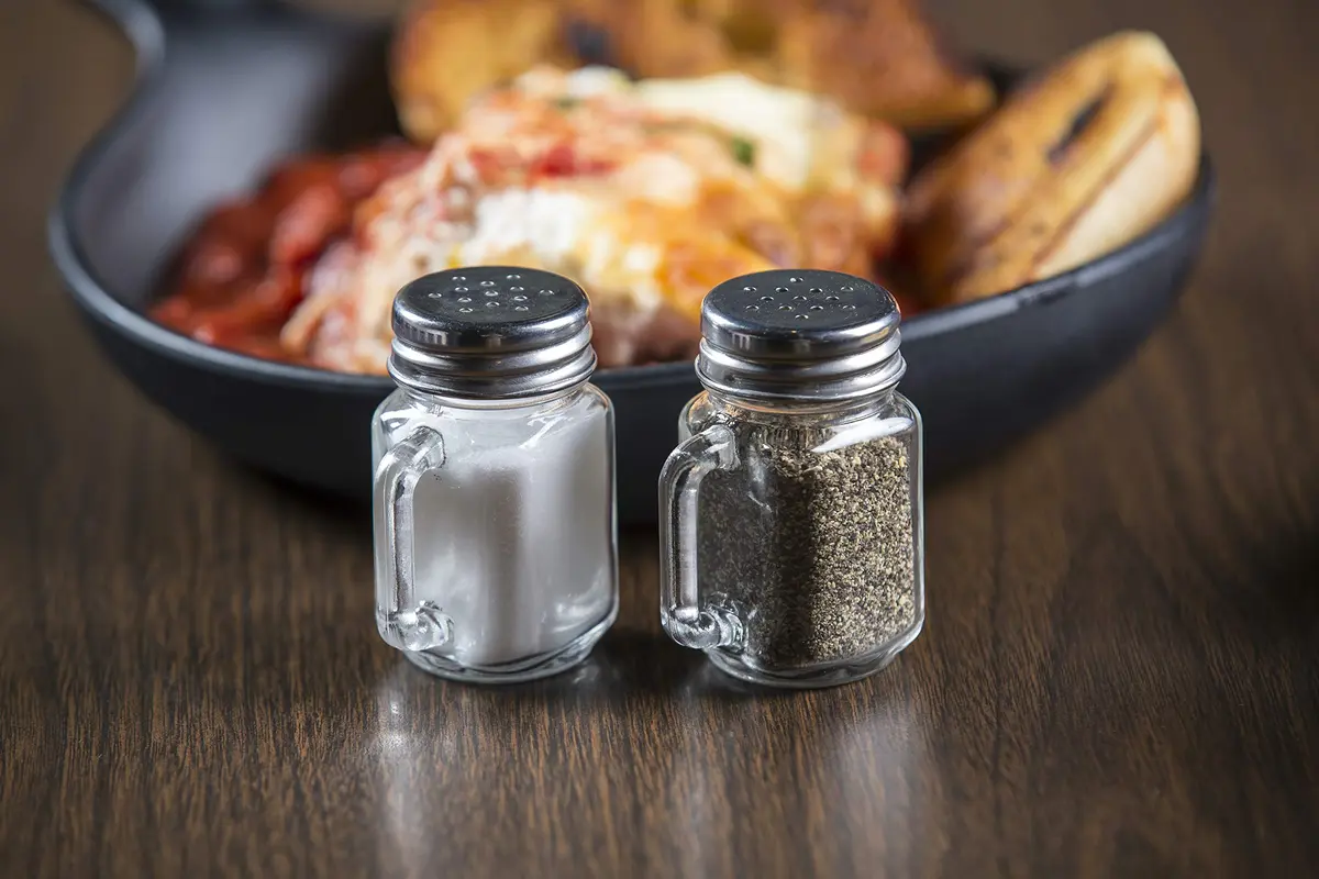 Tablecraft Mini Mason Salt & Pepper Shakers with Stainless Steel Top, 1.5 oz (44ml) each | 12-Pack for Tabletop & Events - view 5