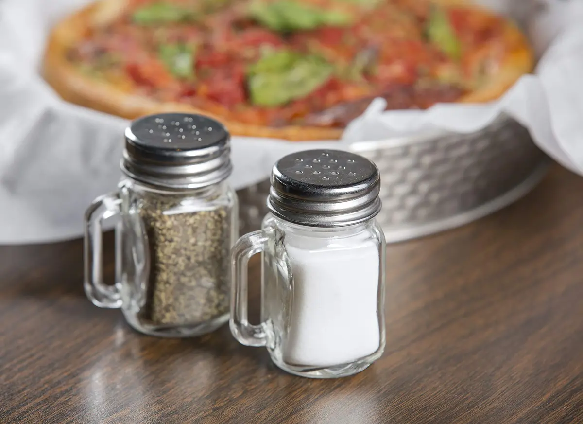 Tablecraft Mini Mason Salt & Pepper Shakers with Stainless Steel Top, 1.5 oz (44ml) each | 12-Pack for Tabletop & Events - view 4