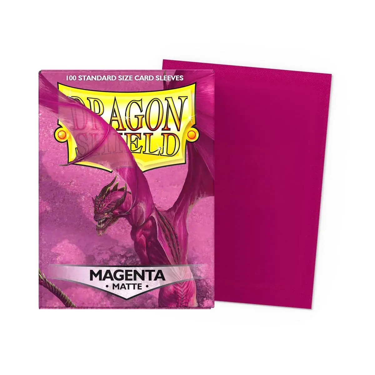 Dragon Shield Standard Size Matte Sleeves (100 CT, Magenta) | Premium TCG Card Protection - view 2