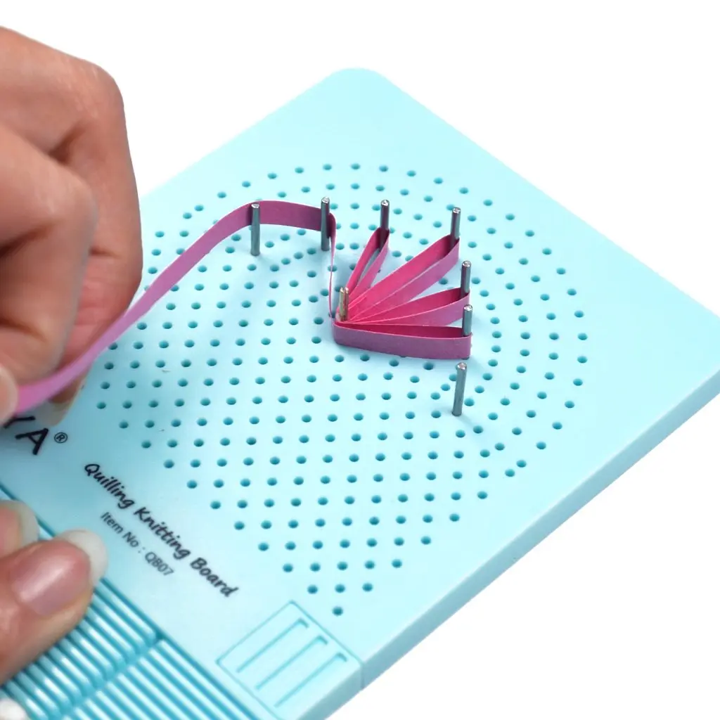 JUYA 2-in-1 Quilling Knitting Board with Pin Board and Grooves | Compact Art & Craft Tool for Paper Designs - view 3