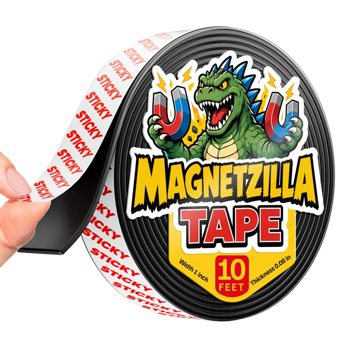 X-bet MAGNET Magnetic Tape Roll 3m (10ft) x 2.5cm (1in) | Strong Adhesive for Crafts & Organization - main product image