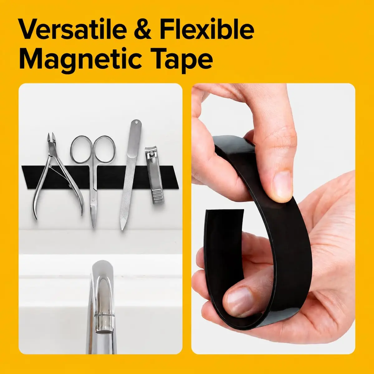 X-bet MAGNET Magnetic Tape Roll 3m (10ft) x 2.5cm (1in) | Strong Adhesive for Crafts & Organization - view 4