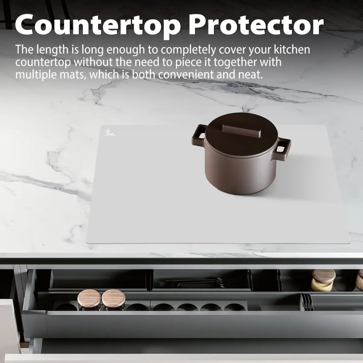 Folksy Super Kitchen Extra Large Silicone Baking Mat 40cm x 30cm (15.6" x 23.4") | Non-Stick Countertop Protector - view 6