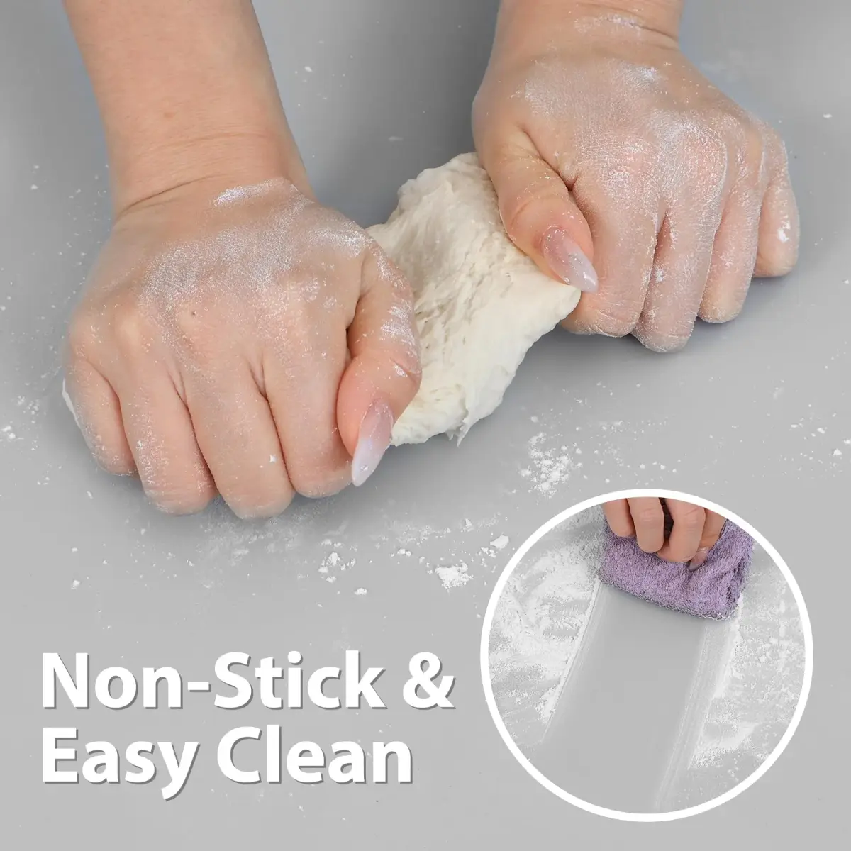 Folksy Super Kitchen Extra Large Silicone Baking Mat 40cm x 30cm (15.6" x 23.4") | Non-Stick Countertop Protector - view 3