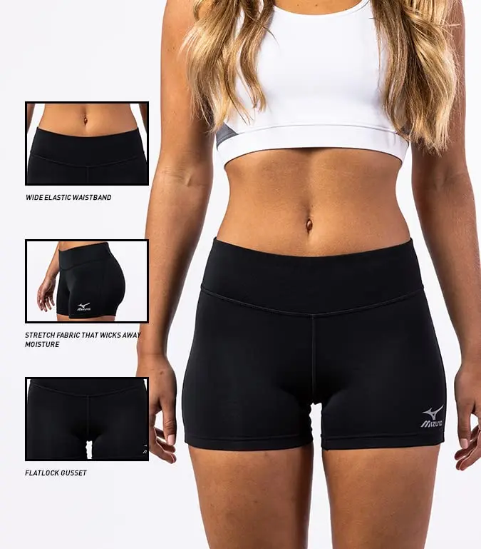 Mizuno Women's Victory 3.5" Inseam Volleyball Shorts Red | Lightweight, Supportive Activewear for Women - view 7