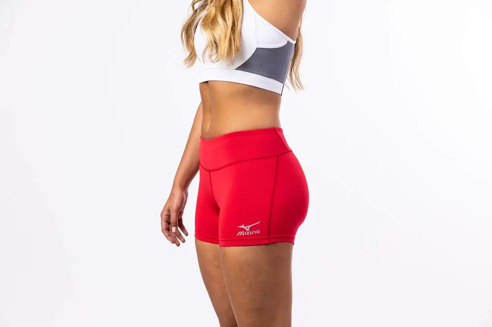 Mizuno Women's Victory 3.5" Inseam Volleyball Shorts Red | Lightweight, Supportive Activewear for Women - view 2
