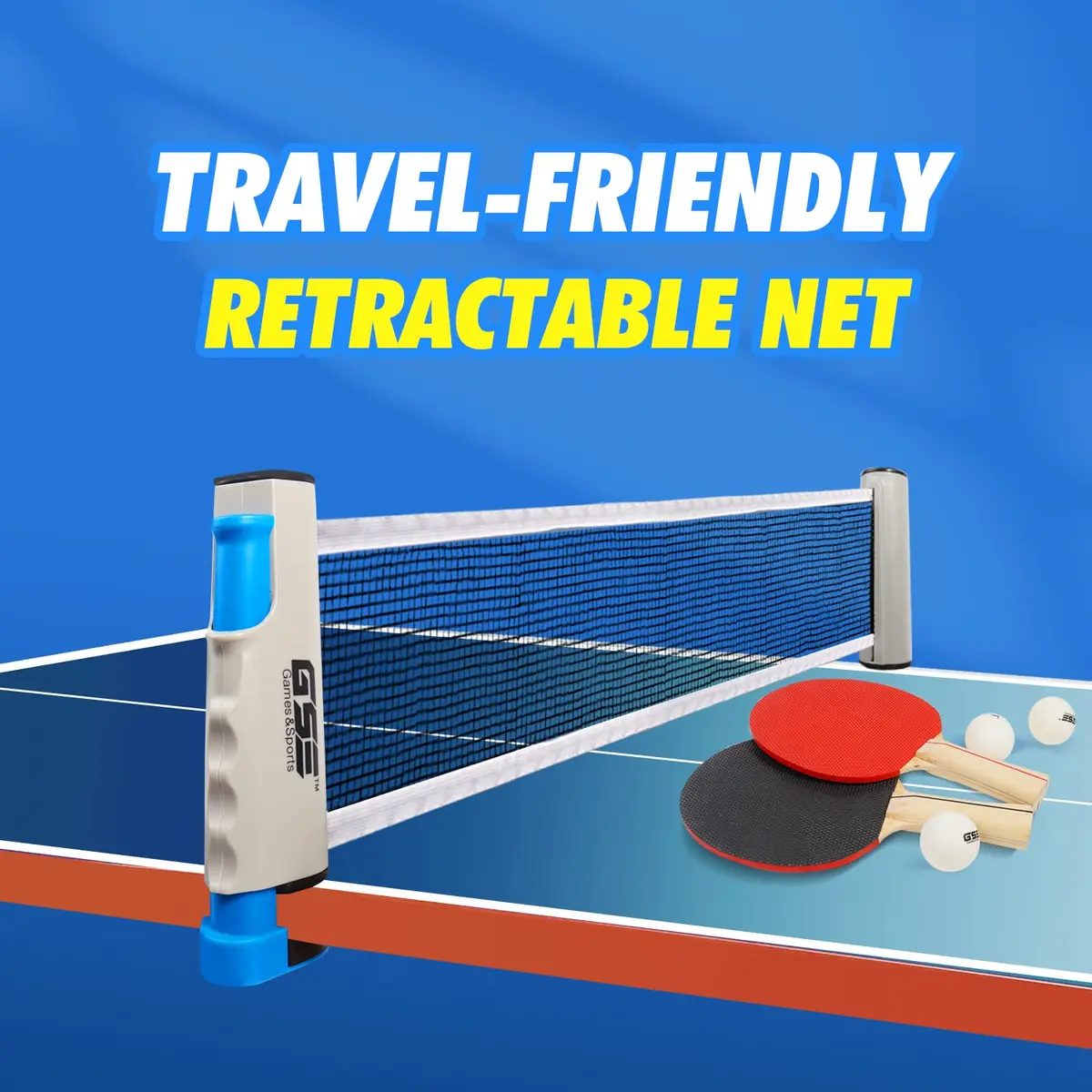 GSE Games & Sports Expert Grey Sport Table Game | Retractable Net & Post, Adjustable, Portable, Easy Setup - view 5