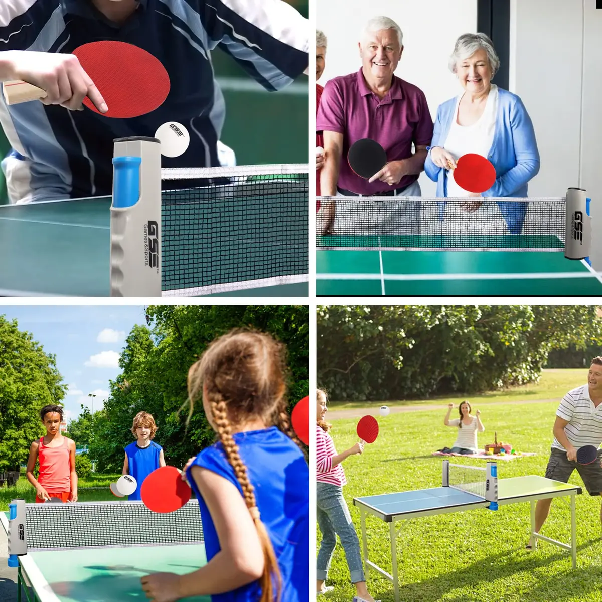 GSE Games & Sports Expert Grey Sport Table Game | Retractable Net & Post, Adjustable, Portable, Easy Setup - view 6