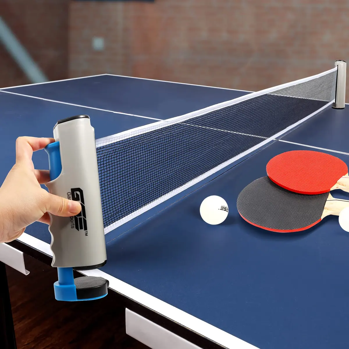 GSE Games & Sports Expert Grey Sport Table Game | Retractable Net & Post, Adjustable, Portable, Easy Setup - view 3