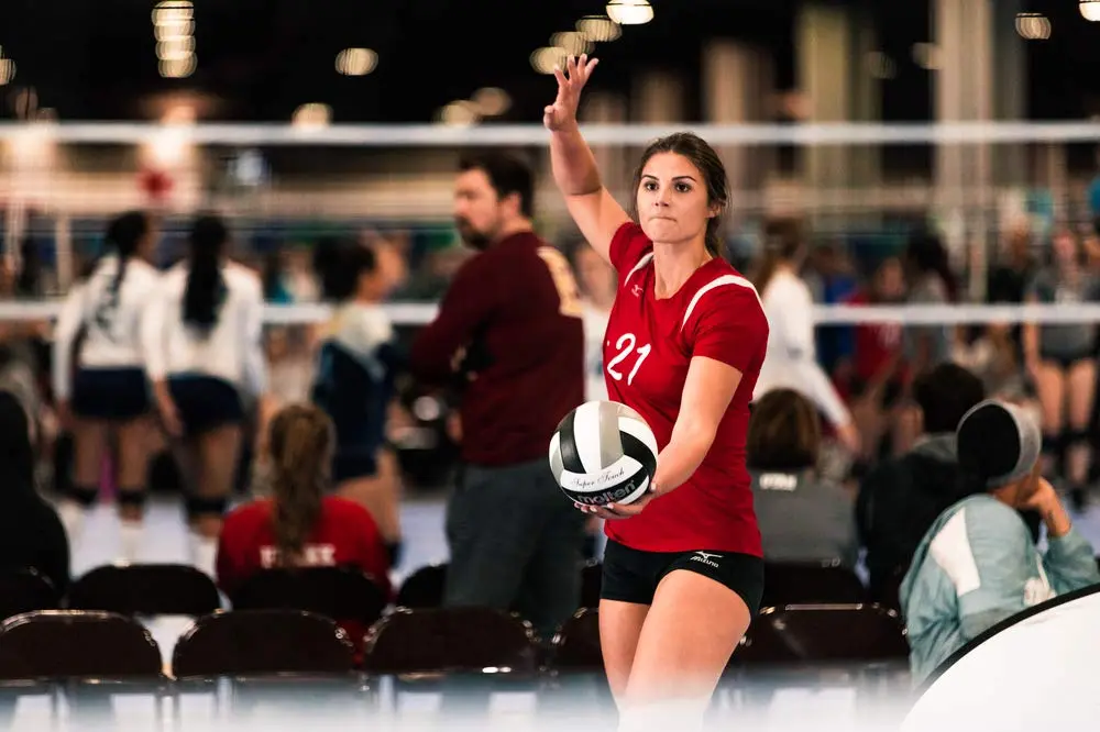 Mizuno Balboa 5.0 Short Sleeve Volleyball Jersey, Womens XX-Large, Red/Silver | Lightweight, Moisture-Wicking Sport Jersey - view 2
