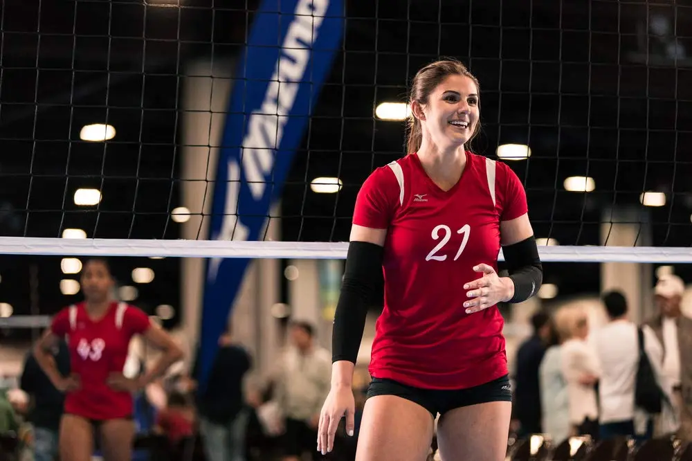 Mizuno Balboa 5.0 Short Sleeve Volleyball Jersey, Womens XX-Large, Red/Silver | Lightweight, Moisture-Wicking Sport Jersey - view 3