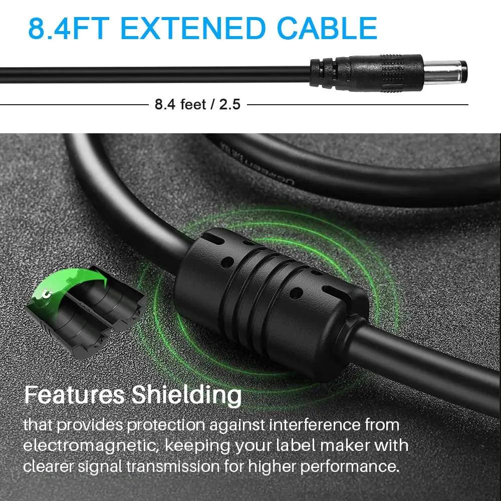 FOUCECLAUS 12V Power Supply Charger Adapter for Yamaha PSR, YPG, YPT, DGX, DD, EZ Series Keyboard, 8.4 Ft Long Power Cord - view 4