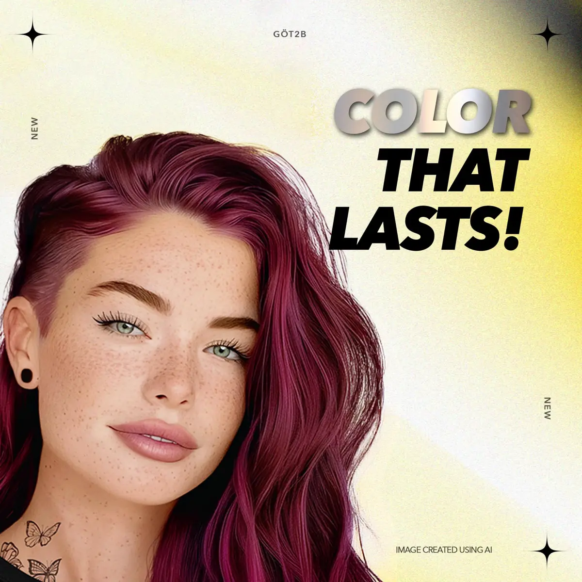 Got2B Metallics Permanent Hair Dye, Dark Ruby 68 | Vibrant Metallic Color, Up to 30 Washes, Complete Kit - view 5