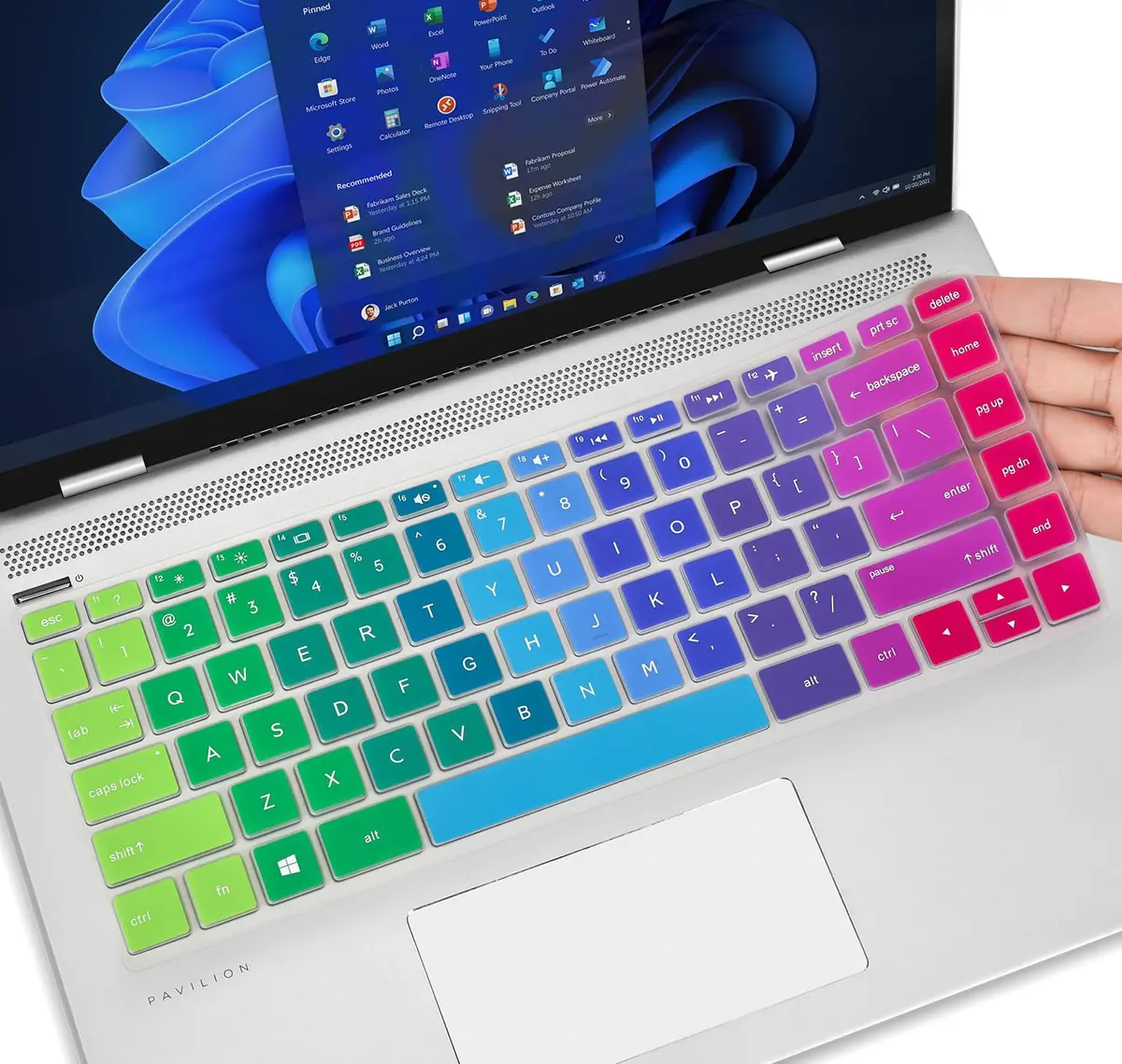 CaseBuy Keyboard Cover for HP 14 Series | Durable Silicone, Washable & Dustproof (29cm x 10.9cm) - main product image