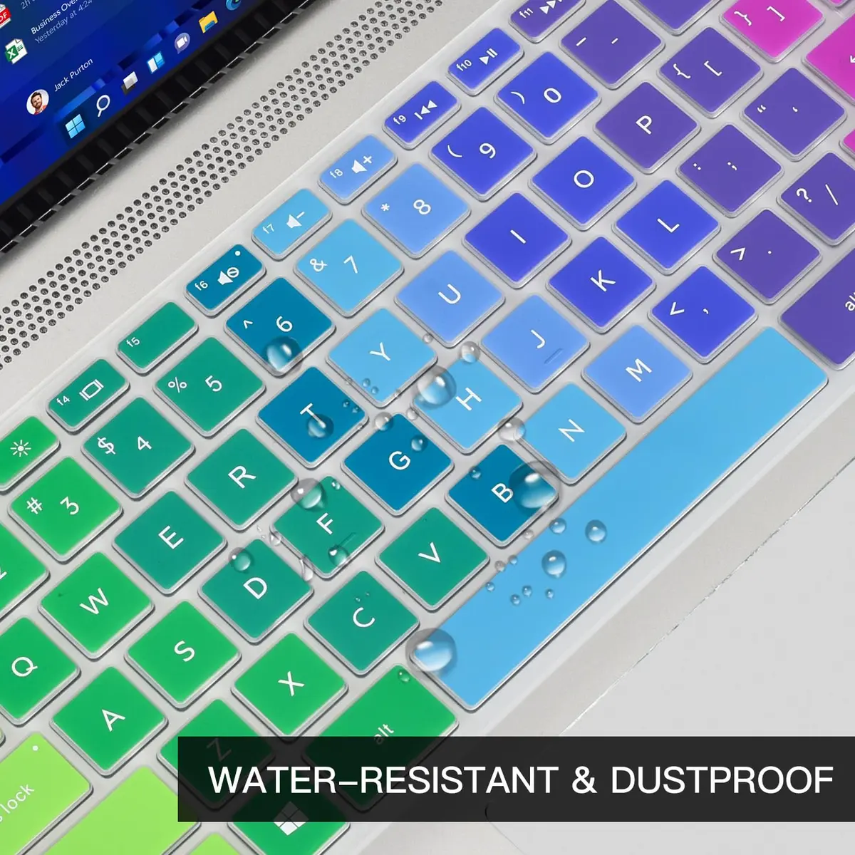 CaseBuy Keyboard Cover for HP 14 Series | Durable Silicone, Washable & Dustproof (29cm x 10.9cm) - view 5
