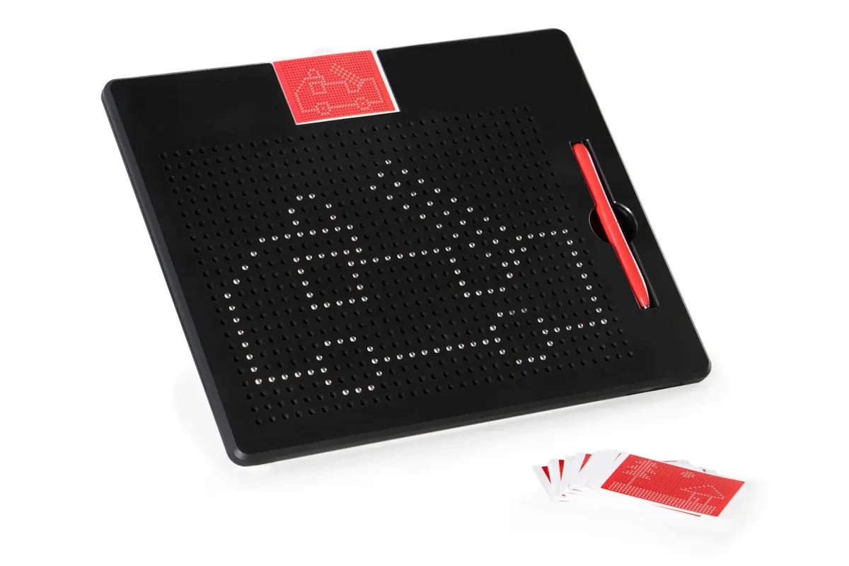 Guidecraft Magna Tablet with 10 Double-sided Design Cards | Magnetic Drawing Board for Kids, S.T.E.M Learning & Educational Toy (12"L x 10"W) - view 2
