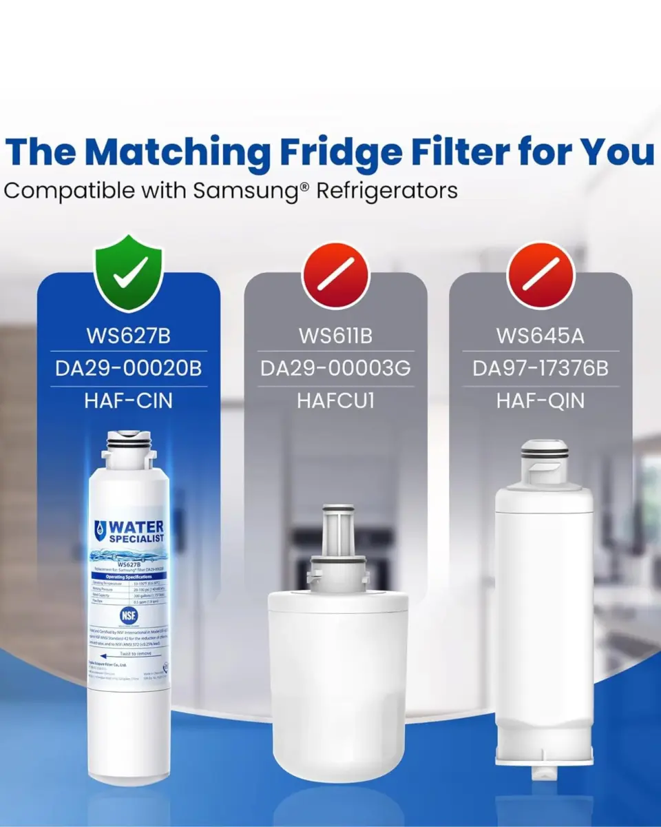 Waterspecialist Refrigerator Water Filter 2-Pack | NSF 42/372 Certified for Samsung DA29-00020B - view 3