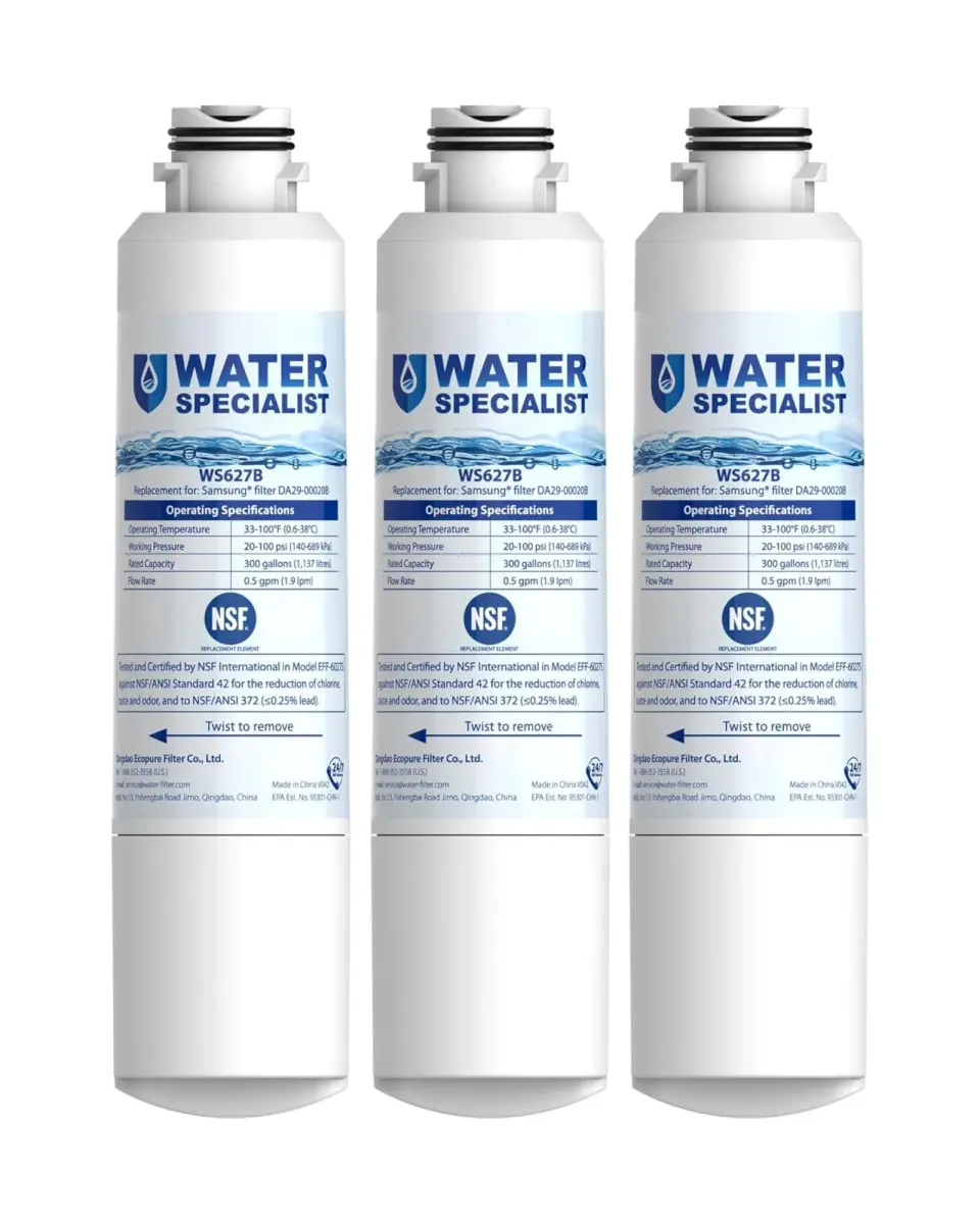 Waterspecialist Refrigerator Water Filter Replacement for Samsung® DA29-00020B, 3 Pack | NSF 42 & 372 Certified - main product image
