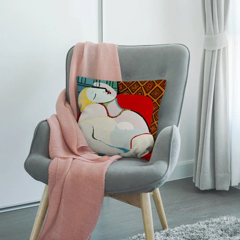 HGOD DESIGNS Picasso Le Reve The Dream Throw Pillow Cover 18 x 18 inch | Artistic Home Decor - view 3