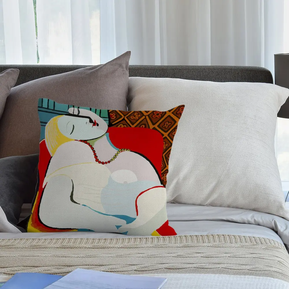 HGOD DESIGNS Picasso Le Reve The Dream Throw Pillow Cover 18 x 18 inch | Artistic Home Decor - view 4