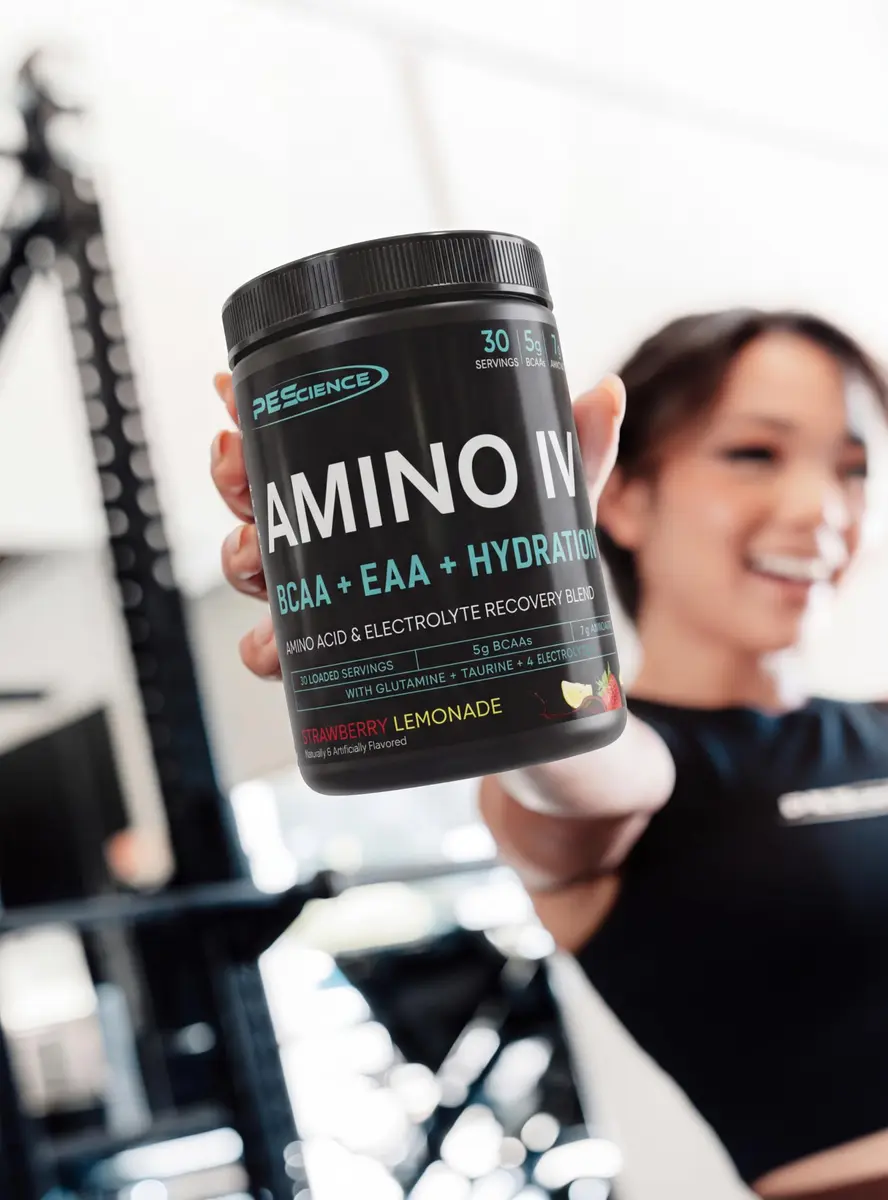 PEScience Amino IV BCAA & EAA Powder, Raspberry Grape | Complete Amino Acid & Electrolyte Support for Muscle Recovery - view 7