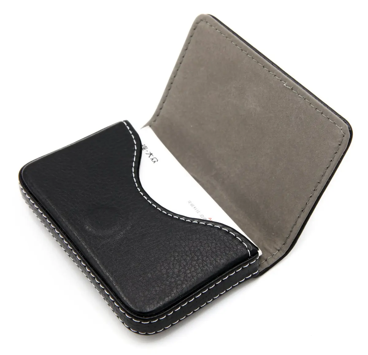 AI-DEE RFID Blocking Wallet Minimalist Leather Business Credit Card Holder Black | Holds 10-12 Credit Cards - main product image