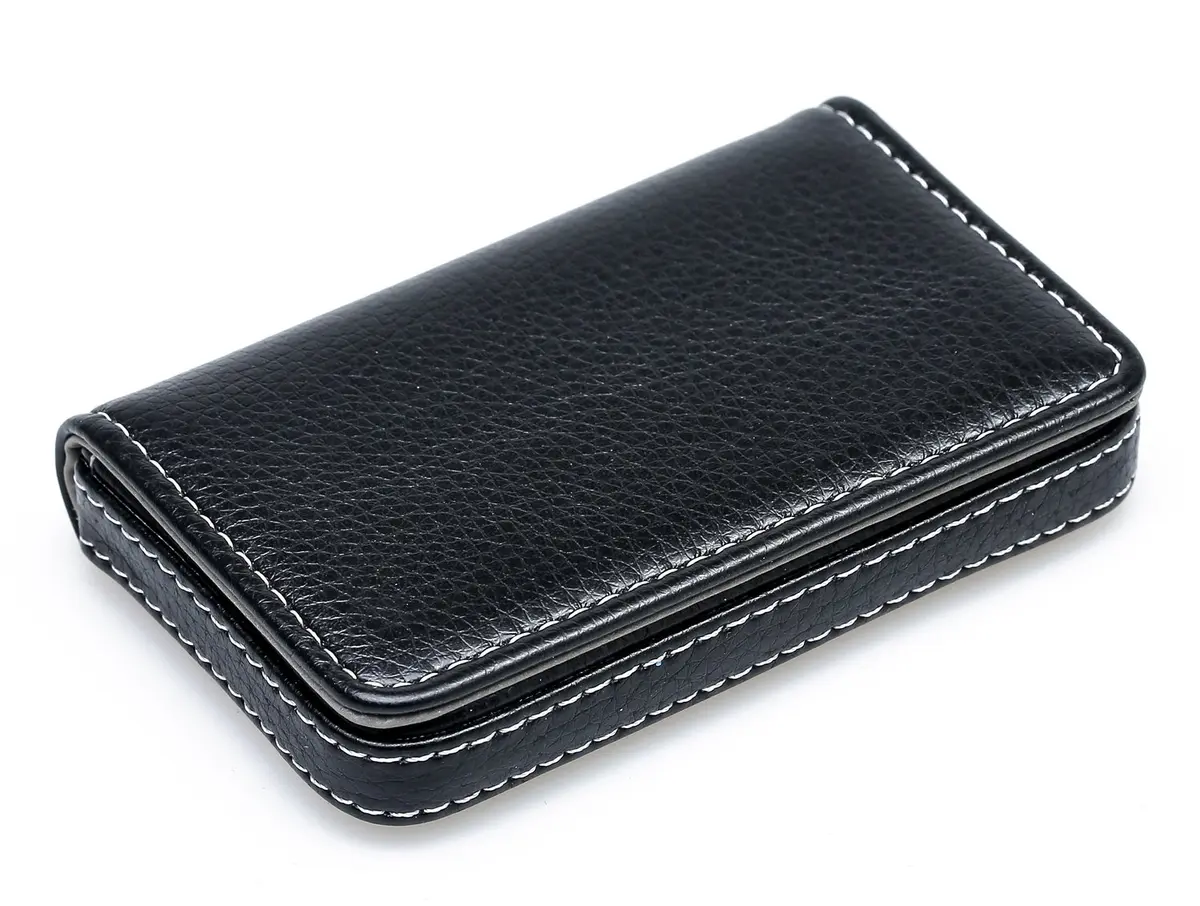 AI-DEE RFID Blocking Wallet Minimalist Leather Business Credit Card Holder Black | Holds 10-12 Credit Cards - view 5