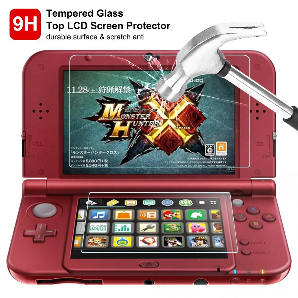 AFUNTA Hard Shell Travel Case for NEW 3DS XL & 3DS XL with Crystal Cover & Screen Protectors | Fits 2 Consoles & Accessories - view 5