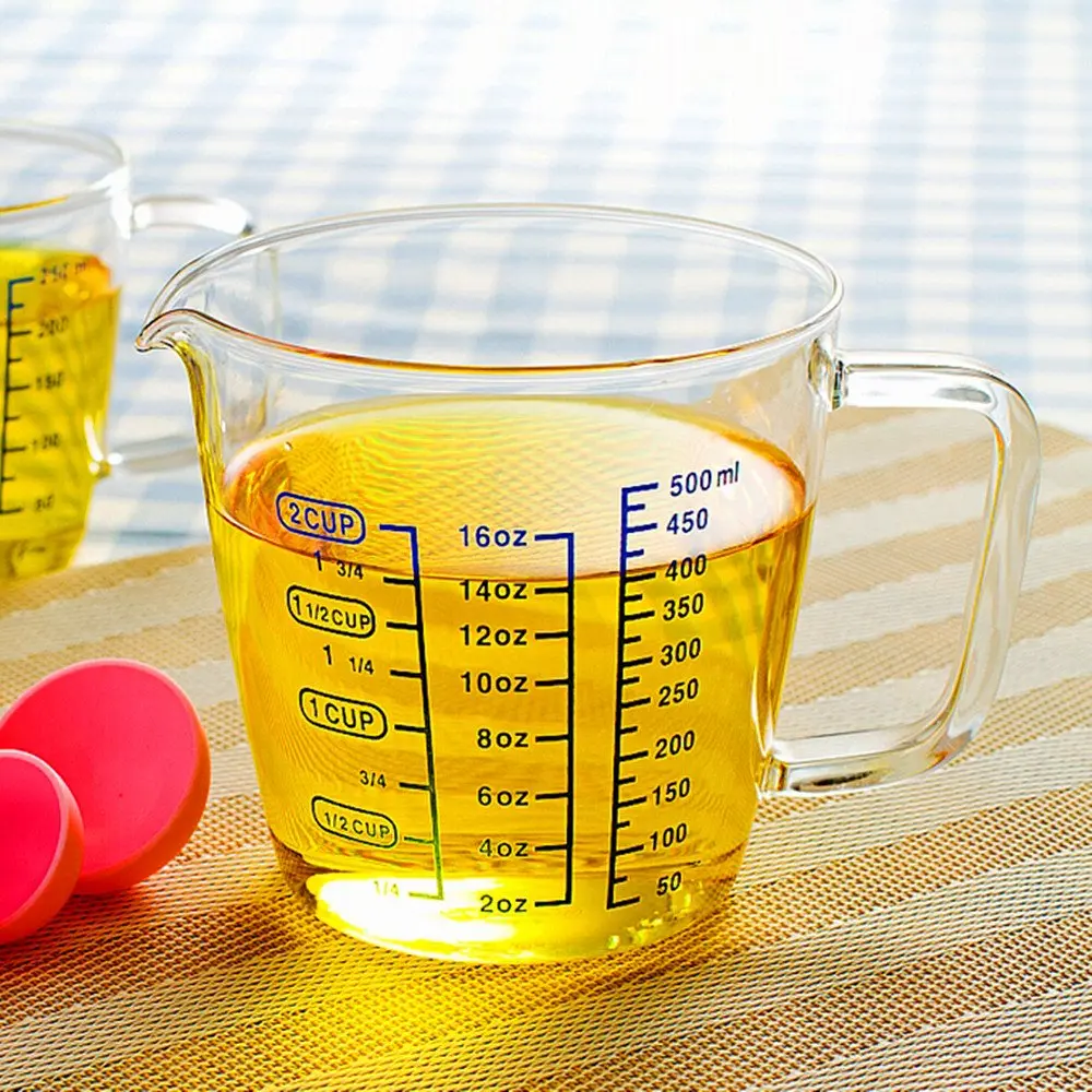 Aracoware Measuring Cup 2 Cup Borosilicate Glass | Easy Read 50ML Scale (70-120 chars) - main product image