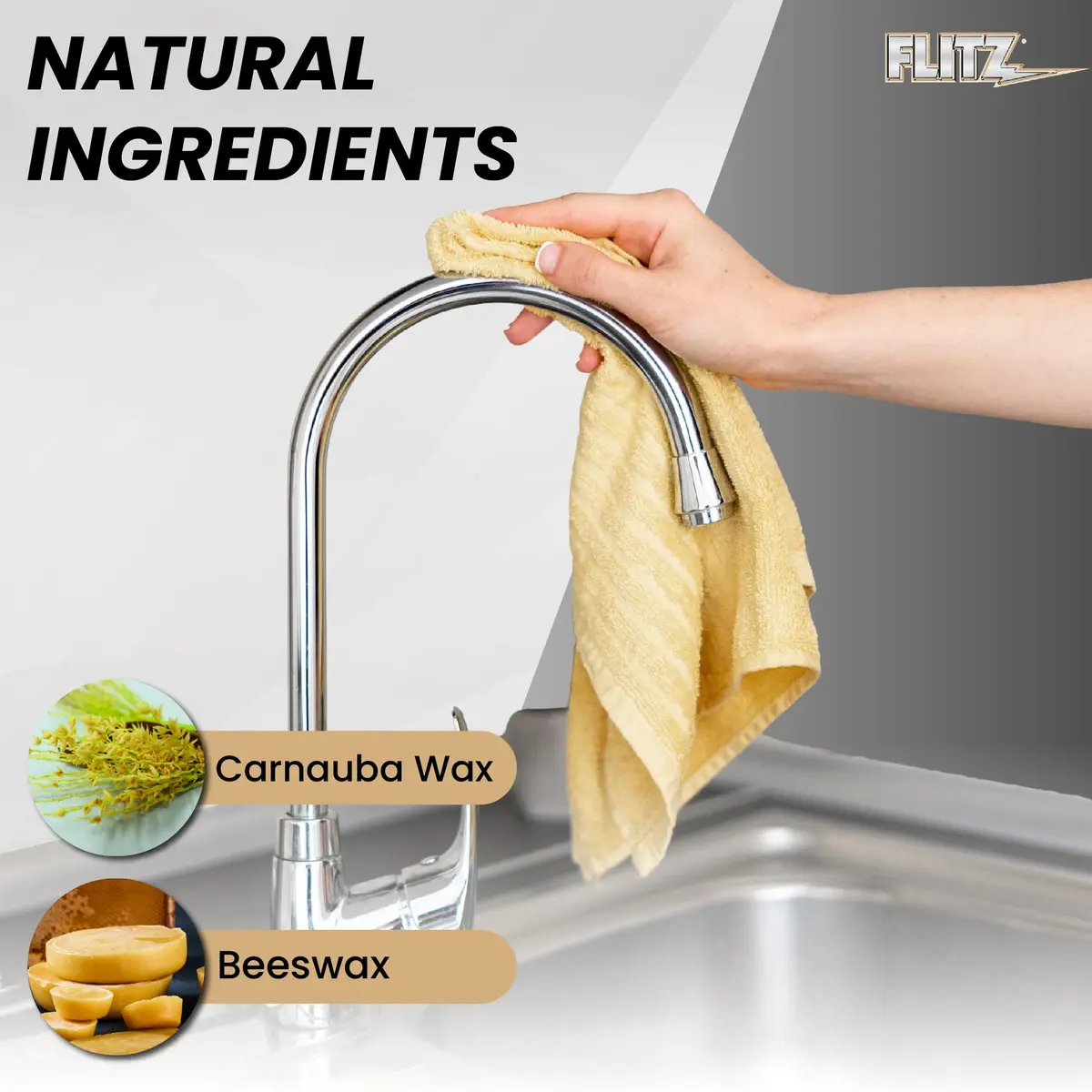 FLITZ Faucet Wax Plus - 3.4oz USA-Made Water-Based Metal & Granite Polish for Water Stains & Fingerprints - view 4