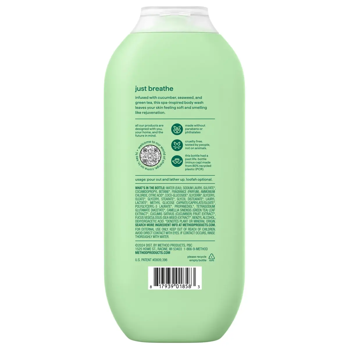 method Daily Zen Body Wash | 18 fl oz (532ml) Pack of 6 | Hydrating & Moisturizing for All Skin Types - view 9