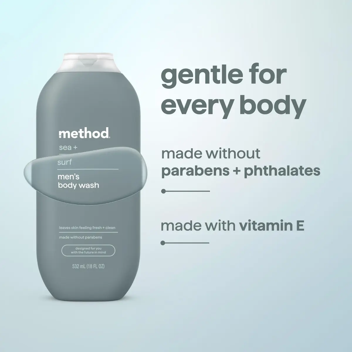 method Men’s Body Wash Sea + Surf 108 fl oz (3.2 L) | Gentle Daily Cleanse for All Skin Types - view 6
