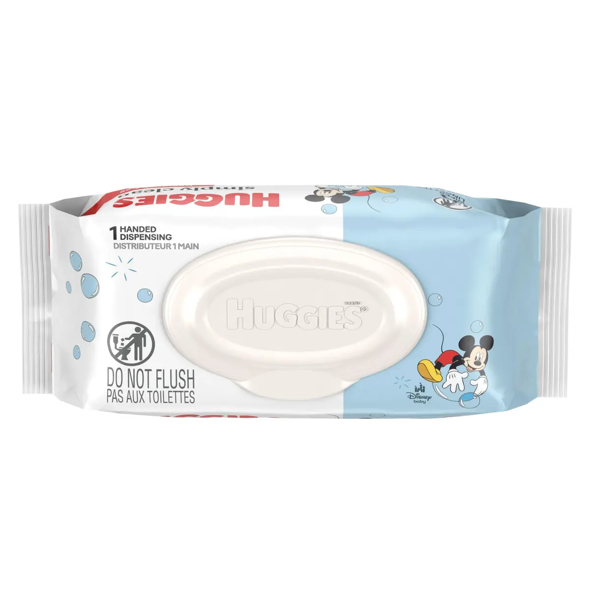 Huggies Simply Clean Baby Wipes, Unscented, 64 Wipes | Hypoallergenic & pH Balanced for Sensitive Skin - main product image
