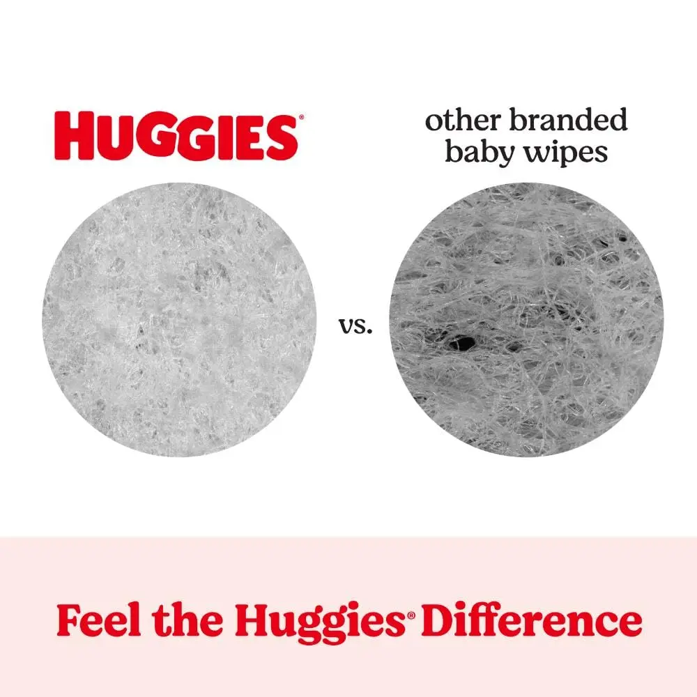 Huggies Simply Clean Baby Wipes, Unscented, 64 Wipes | Hypoallergenic & pH Balanced for Sensitive Skin - view 4