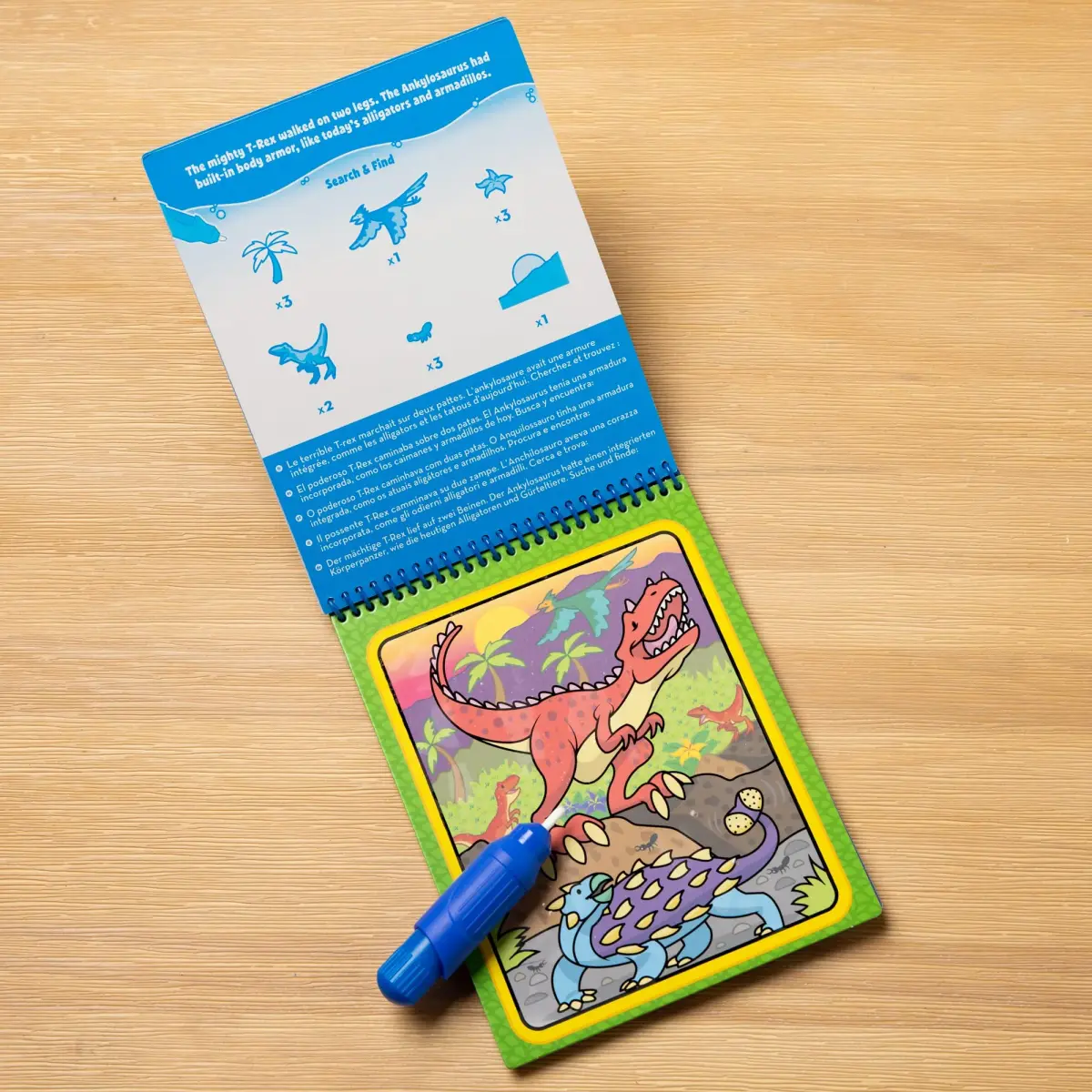 Melissa & Doug On The Go Water Wow! Dinosaur Activity Pad 25.4cm (10in) | Reusable Mess-Free Coloring Book - view 2