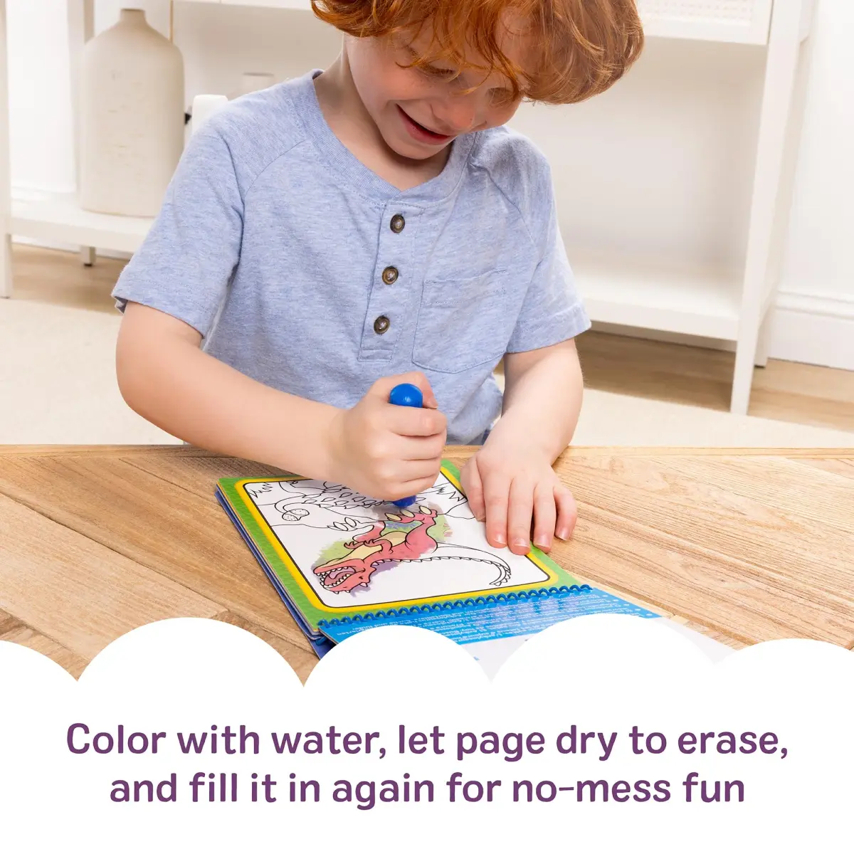 Melissa & Doug On The Go Water Wow! Dinosaur Activity Pad 25.4cm (10in) | Reusable Mess-Free Coloring Book - view 4