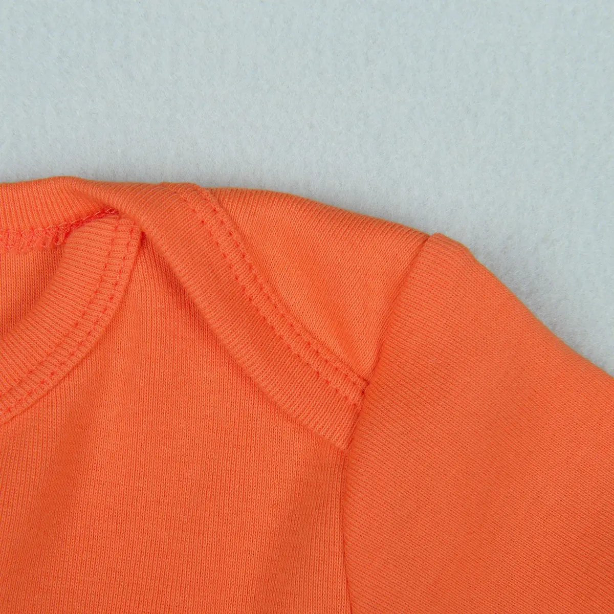 ROMPERINBOX Unisex Solid Baby Bodysuit 0-24 Months (3-6 months, Orange long sleeve) | Soft Cotton, Easy Diaper Change - view 3