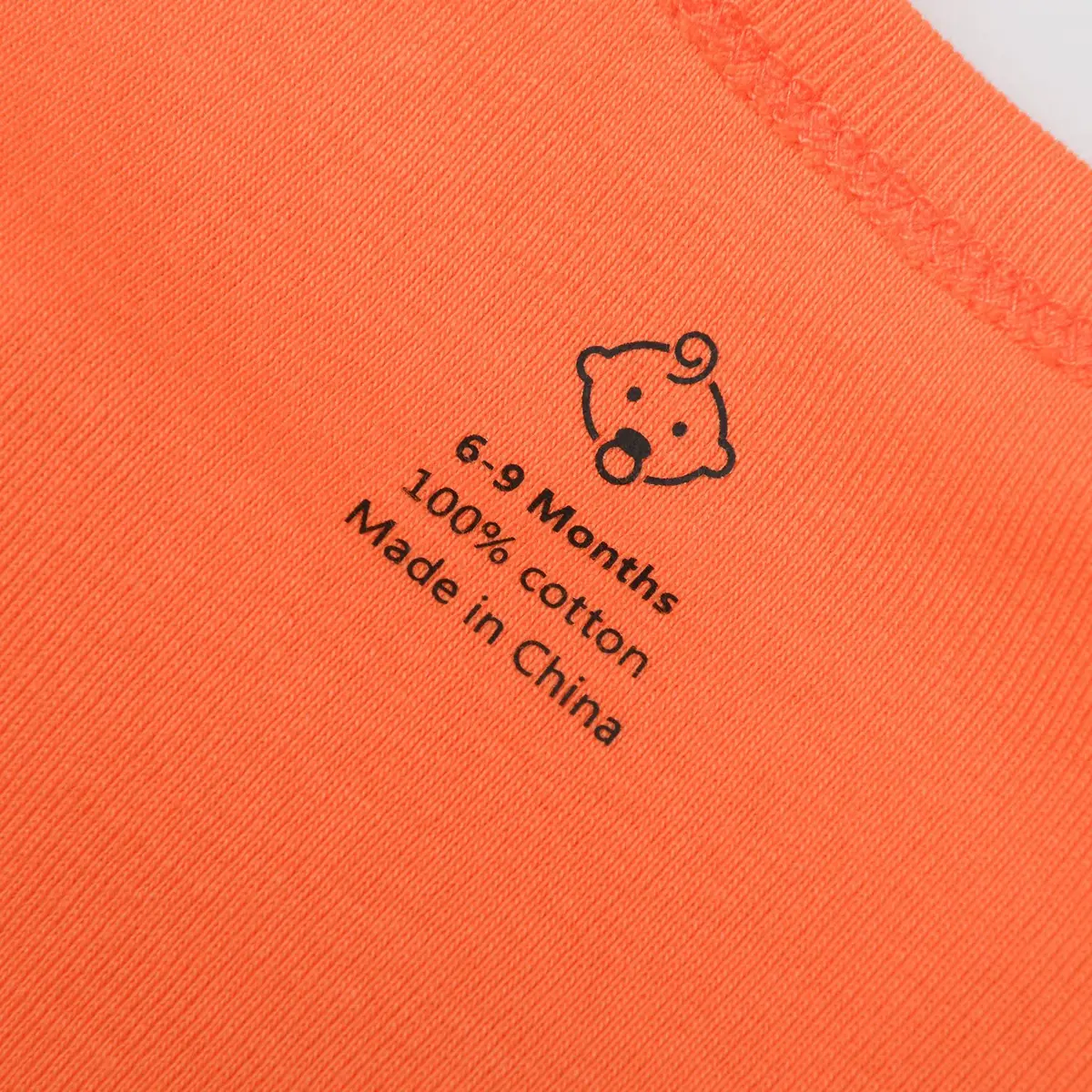 ROMPERINBOX Unisex Solid Baby Bodysuit 0-24 Months (3-6 months, Orange long sleeve) | Soft Cotton, Easy Diaper Change - view 4