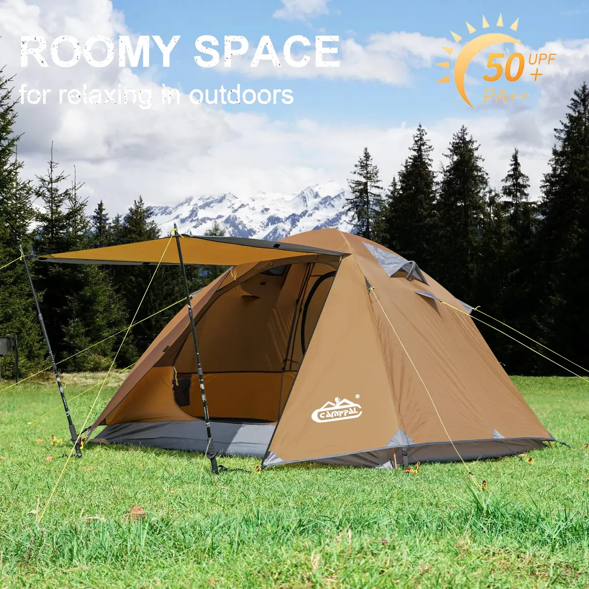 Camppal 2-3 Person Backpacking Tent Waterproof Windproof 4 Season | Easy Setup for Camping & Hiking - view 2