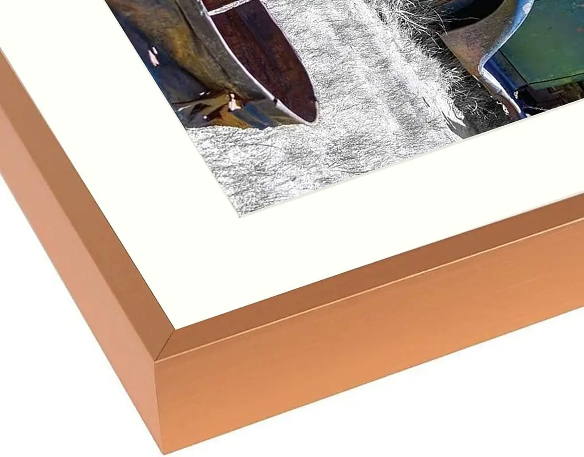 Golden State Art 11x14 Rose Gold Aluminum Frame, Real Glass, Mat Fits 8x10 | Elegant Wall & Tabletop Display - view 6