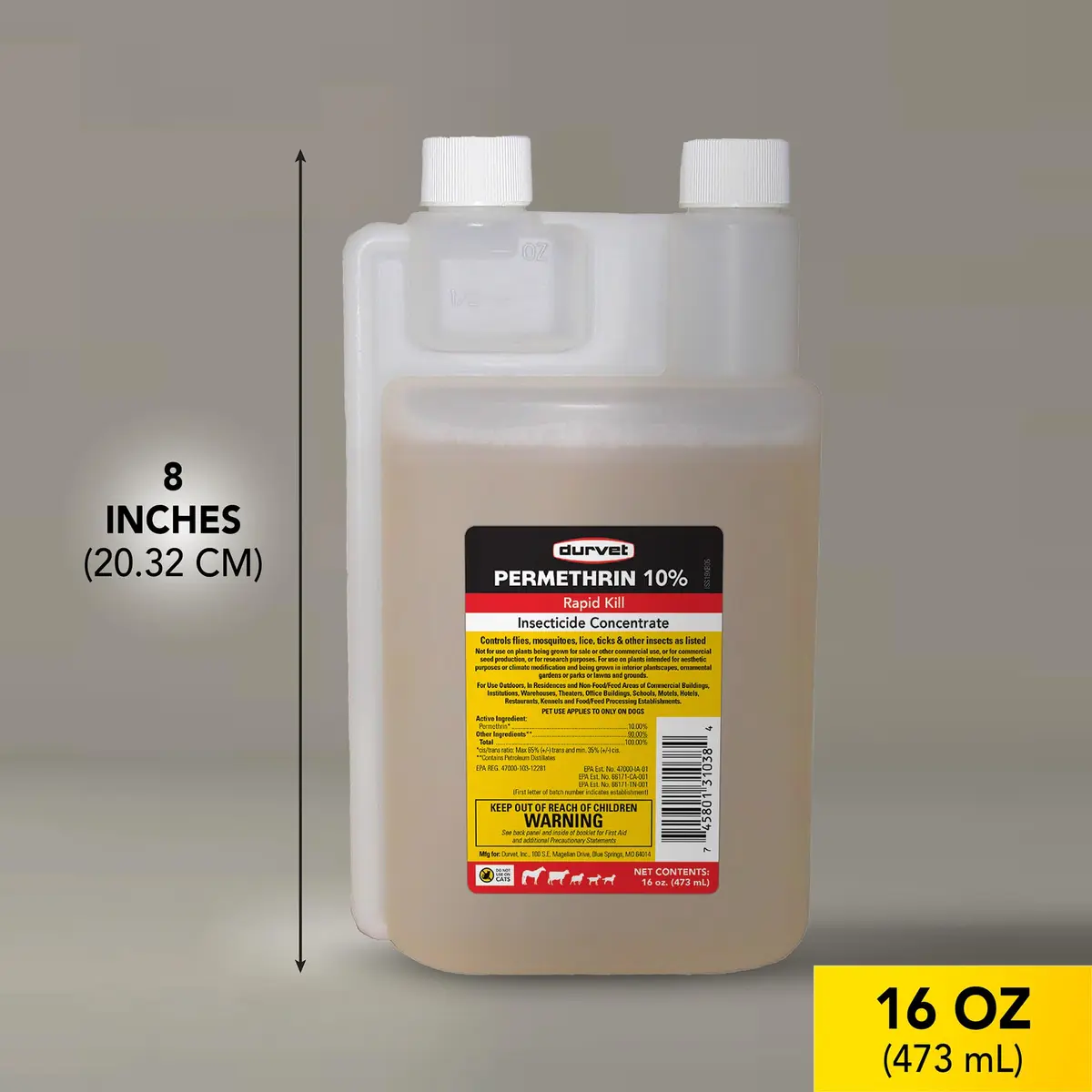 Durvet Permethrin Concentrate 10% Insecticide 473ml (16 Fl Oz) | Fast-Acting Insect Control for Dogs & Premises - view 4