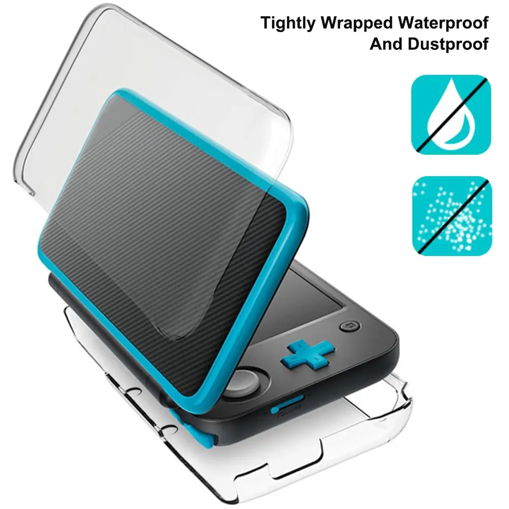 AFUNTA Crystal Clear Case & EVA Carrying Case with Screen Protectors for New 2DS XL | 2-Piece Set - view 6