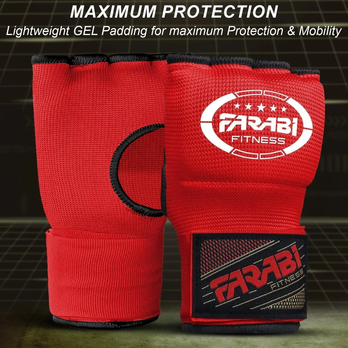 Farabi Sports Kids Hybrid Boxing Inner Gloves Red | Shock Absorption & Comfort for Young Fighters - view 5
